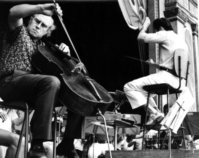 Mstislav Rostropovich au violoncelle et Serge Baudo à la direction © Philippe Coqueux / Ville d’Aix