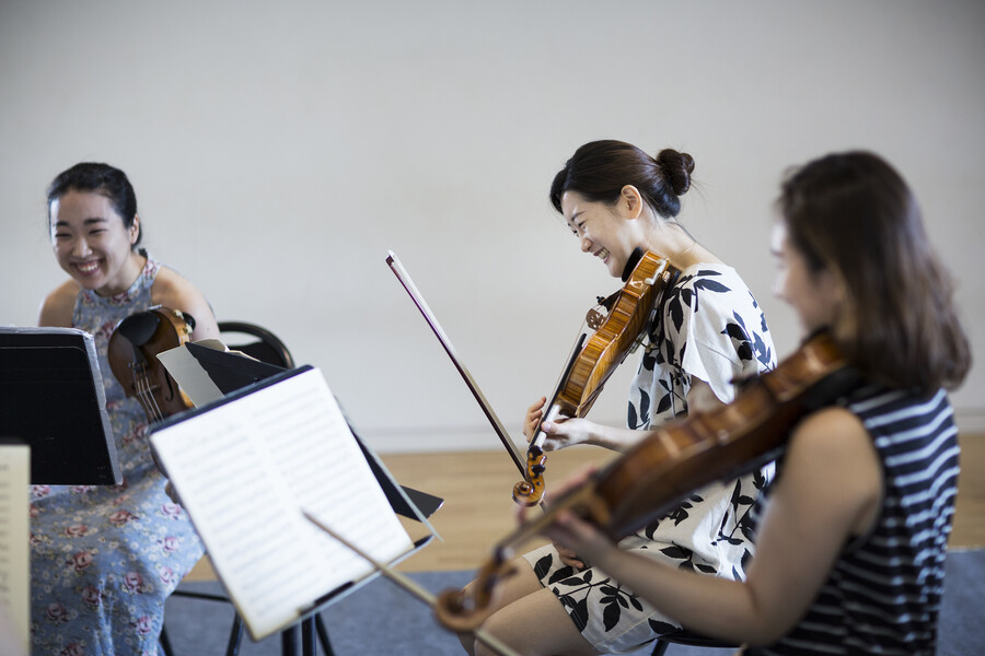 Master class d&#039;András Keller avec le Quatuor Esmé (Lauréat HSBC 2018) - Festival d’Aix 2018