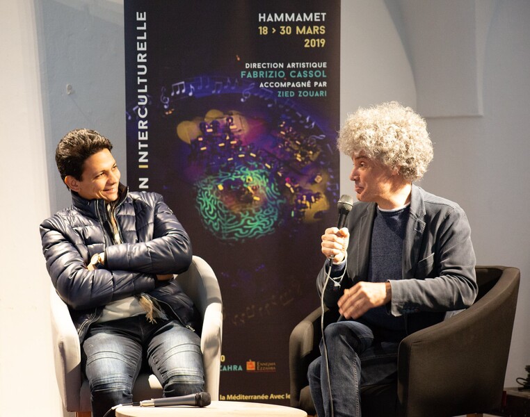 Session de création interculturelle, Hammamet, mars 2019 - Conférence de presse - Festival d&#039;Aix &amp; Medinea