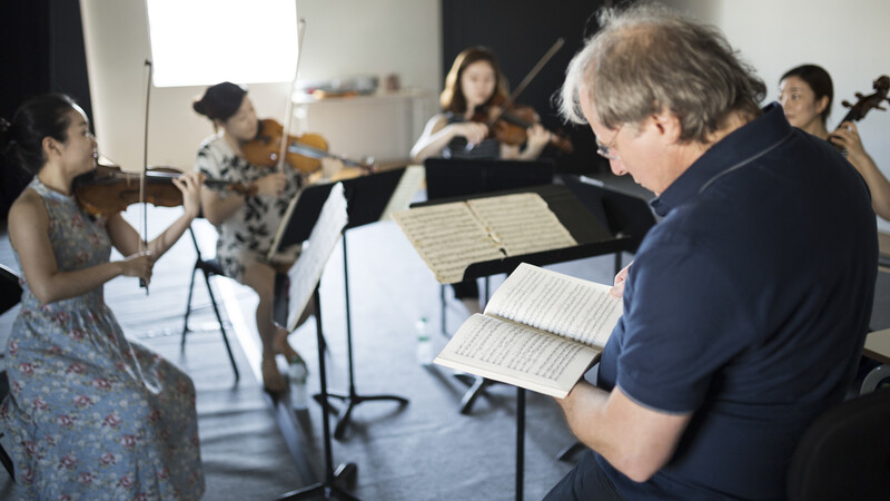 Master class d&#039;András Keller avec le Quatuor Esmé (Lauréat HSBC 2018) en 2018
